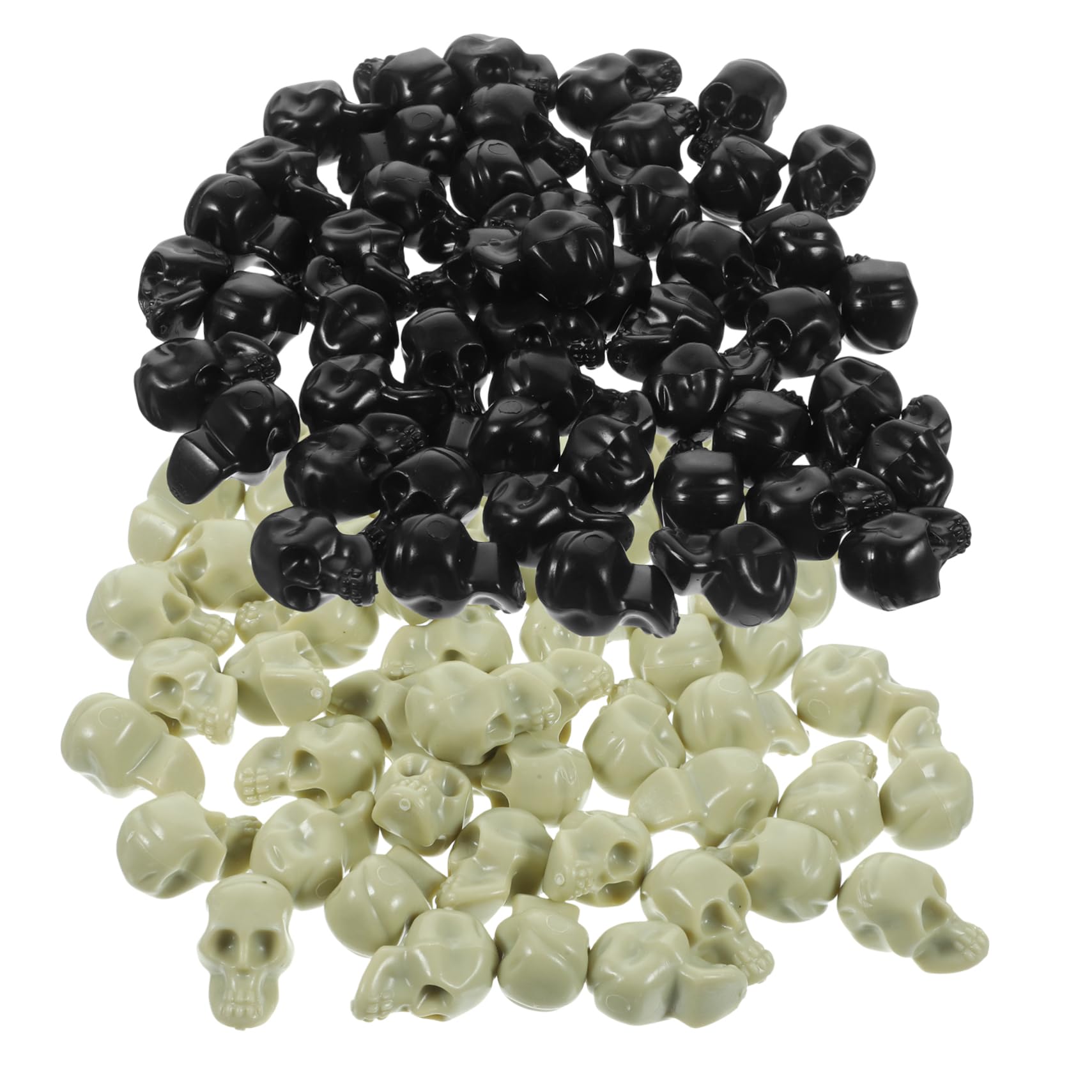 Abaodam 100pcs Halloween Skeleton Skull for Home Table Decoration Realistic Plastic Halloween Props for Pranks Crafts and Festive Occasions