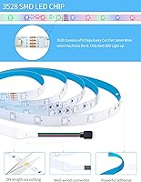 Vista 5 de Luces LED para dormitorio de 32.8 pies, kit de tiras de luces LED con control remoto de 44 teclas, 300 LED, SMD 2835 RGB para dormitorio