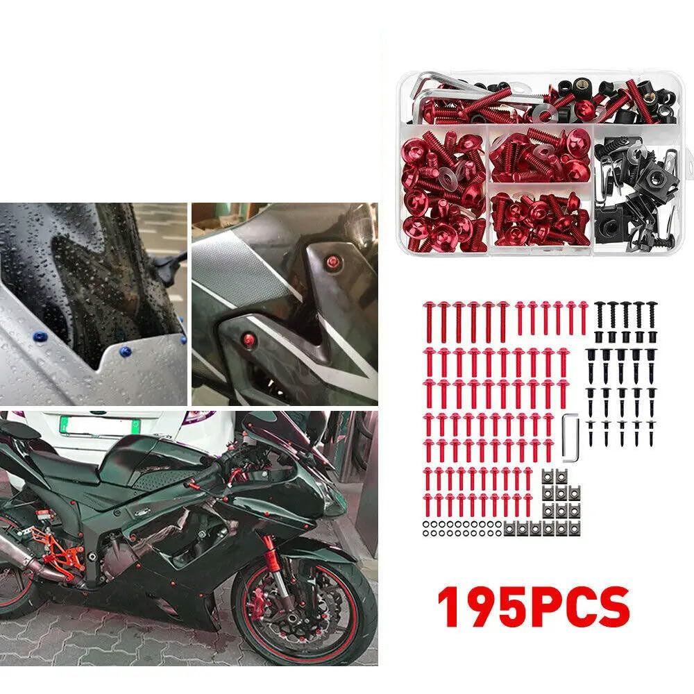 Viti Fissaggio Carena per X Max Xmax 300 125/200/250/400 XMAX300 2017 2018 195Pcs Viti Carena Moto con rondelle
