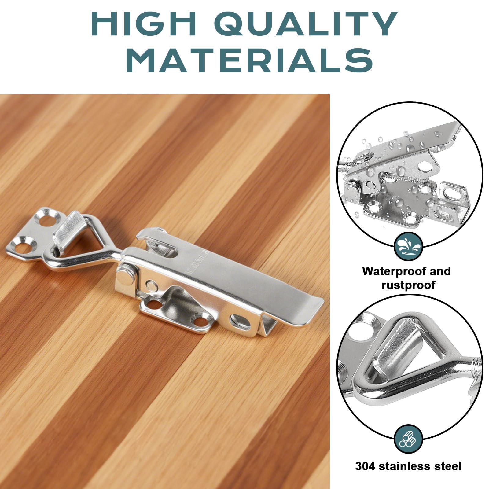 EXLECO 2 x Stainless Steel Tensioner Lock Max.50 x 174mm, Load Capacity 17 KN Toggle Lever Tensioner, Adjustable 60 mm - Image 4