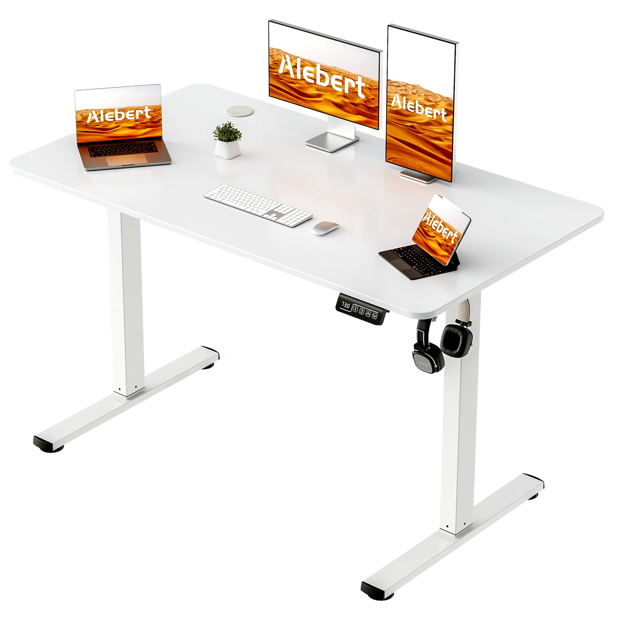 Amazon.co.jp: Alebert 昇降デスク 昇降式デスク 電動 幅120*奥行60cm  