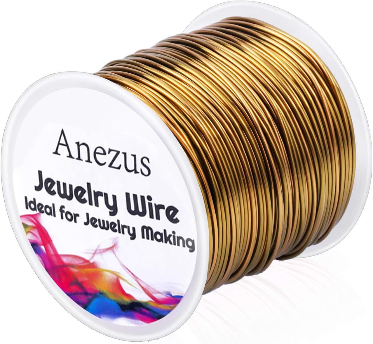 Anezus 18 Gauge Jewelry Wire for Jewelry Making, anezus Craft Wire Tarnish Resistant Copper Beading Wire for Jewelry Making Supplies and Crafting (18 Gauge, Antique Bronze)