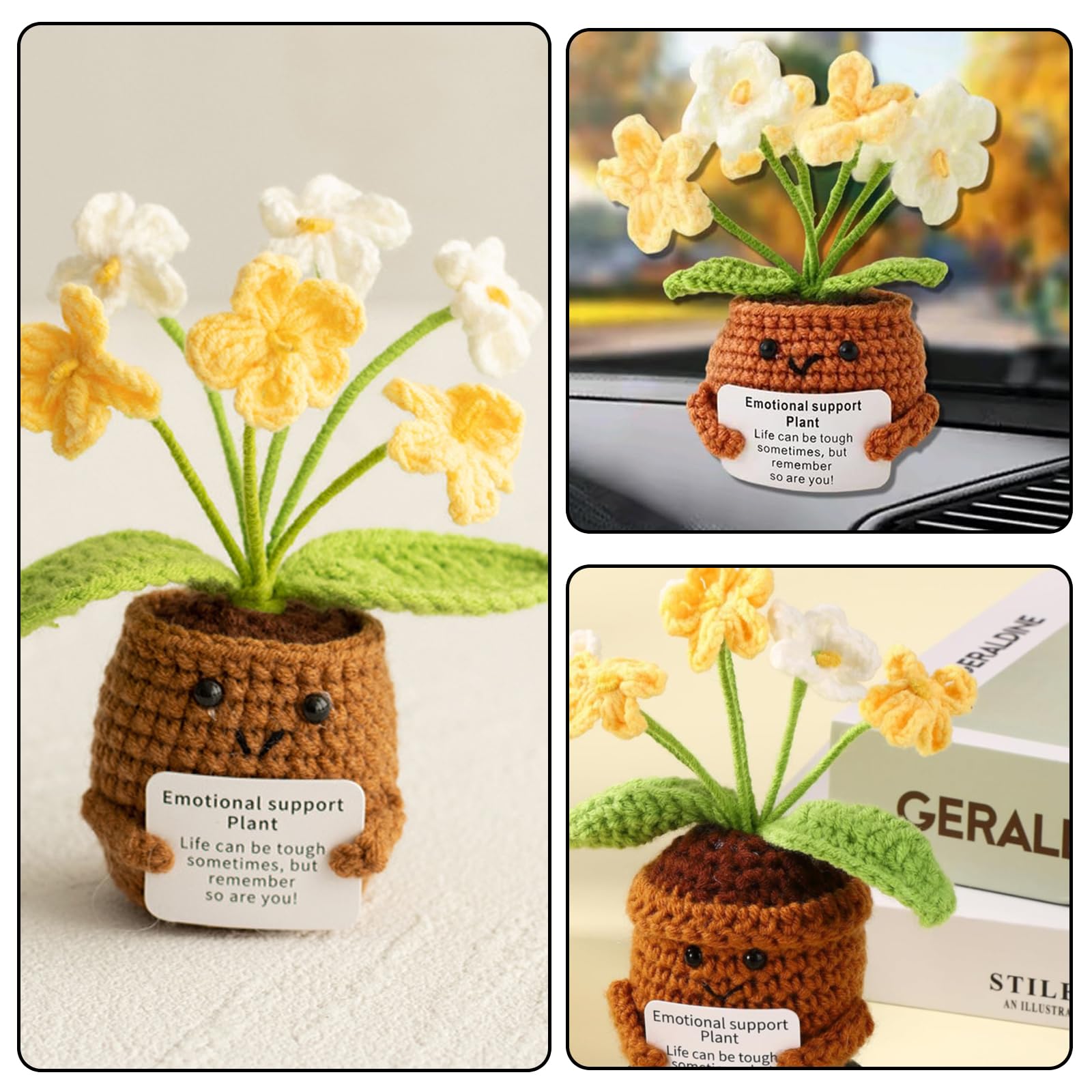 Syylqyr Crochet Flowers Plant Potted - Image 4