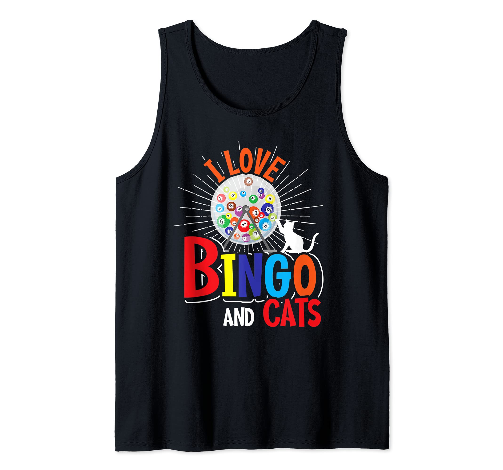 Cute Animal Lover Cat Parent Bingo Player Gift Bingo Tank Top