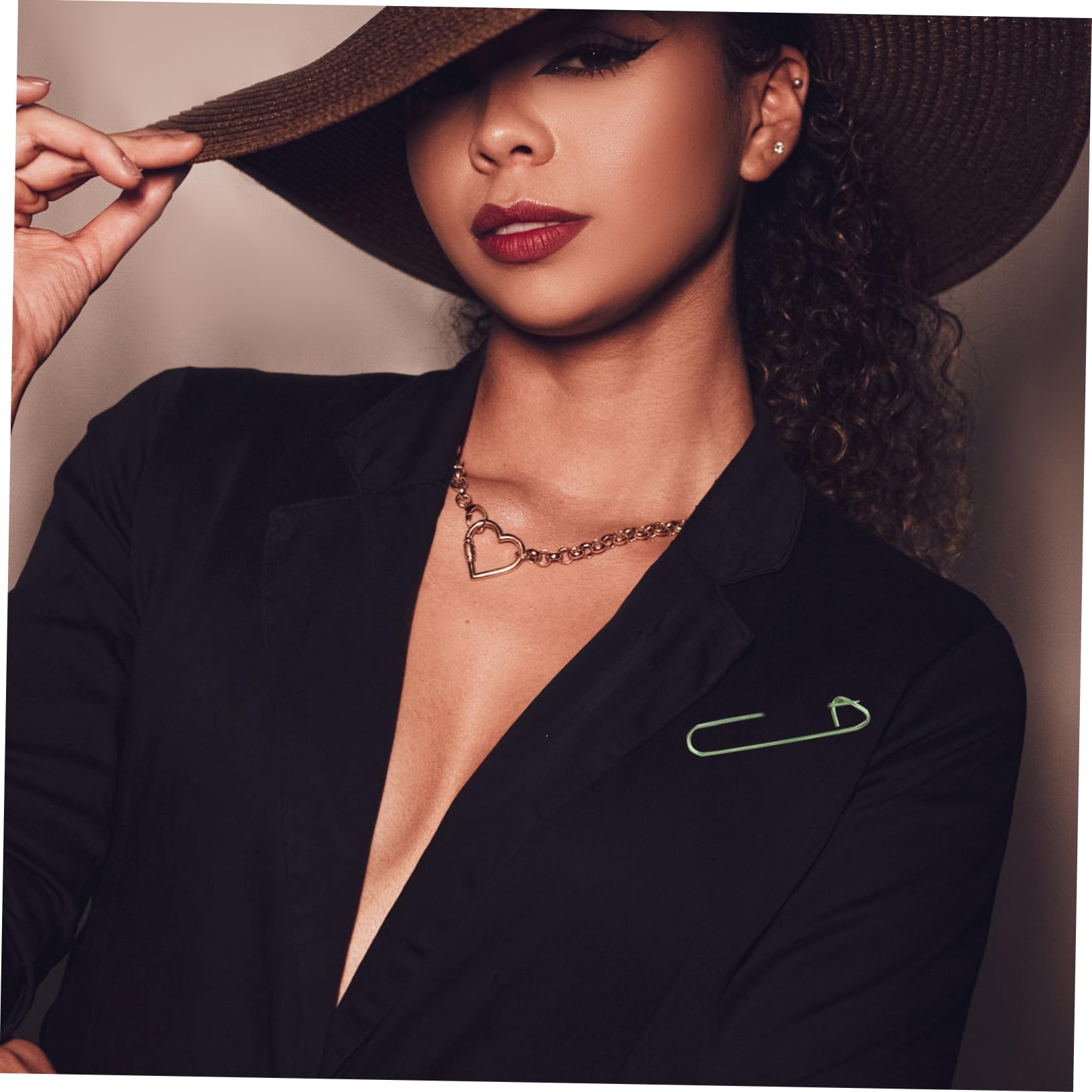 HOODANCOS Alloy Anti-Tamper Large Buckle Set 10pcs Yarn Stitch Holders (6cm 9cm 12cm 15cm 20cm) for Knitting Crochet Projects Random Color