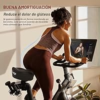 Vista 4 de BLUEWIND New Noseless Oversized Bike Seat, Wide Bicycle Saddle Novel Backrest Design for Electric Bike, Universal Fit Exercise Bike or Road