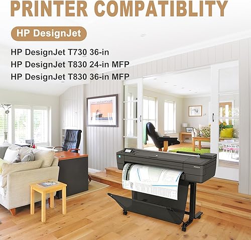 Miniatura 2 de Dikarsum Cartuchos de tinta 728 (F9K15A) compatibles con impresoras HP DesignJet T730 (F9A29A  F9A29D), T830 (F9A30A  F9A28A  F9A28D  F9A30D)