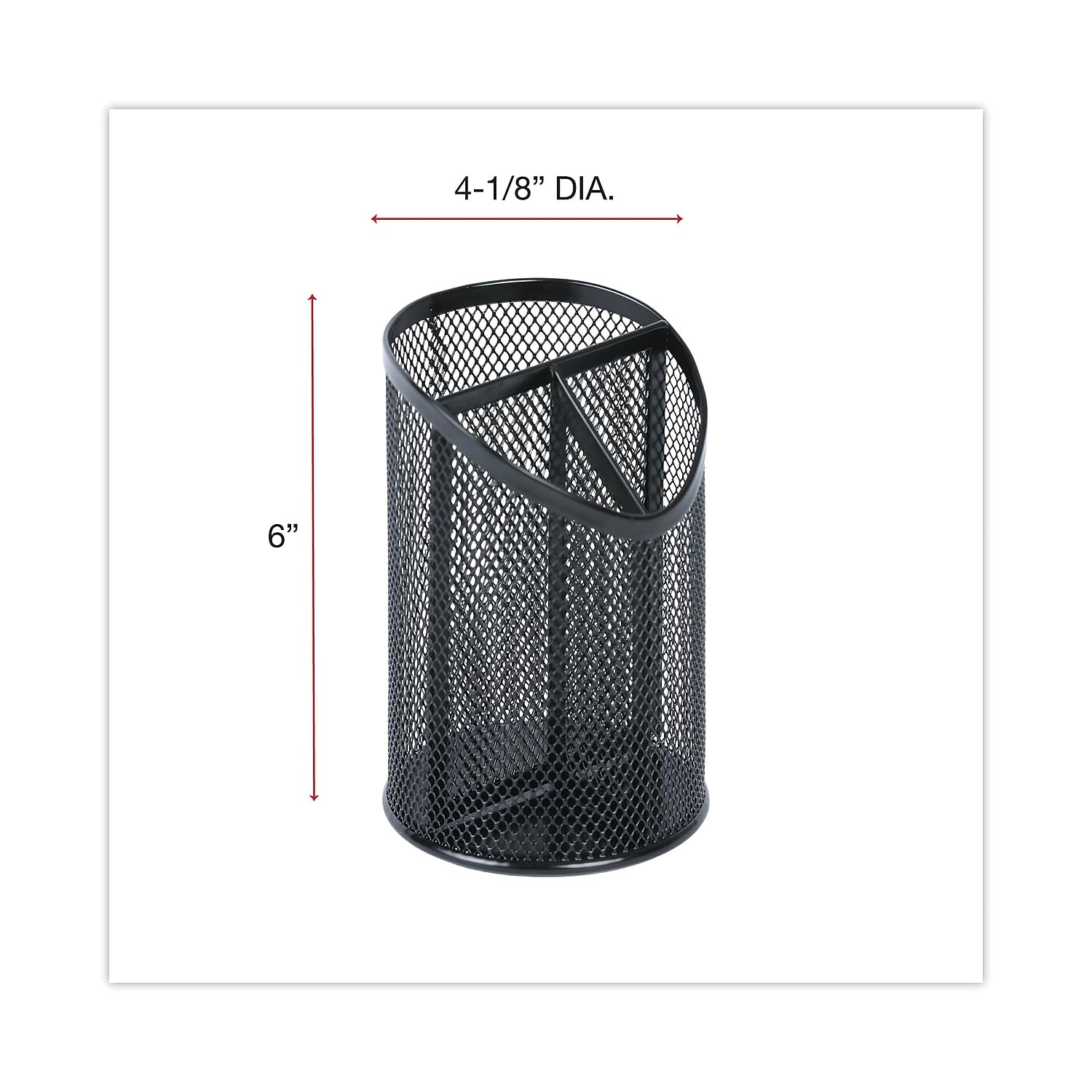 Universal 20019 Metall Mesh 3 Bleistift Cup, 4 teilige 1/20,3 cm Dia, 15,2 cm H, schwarz