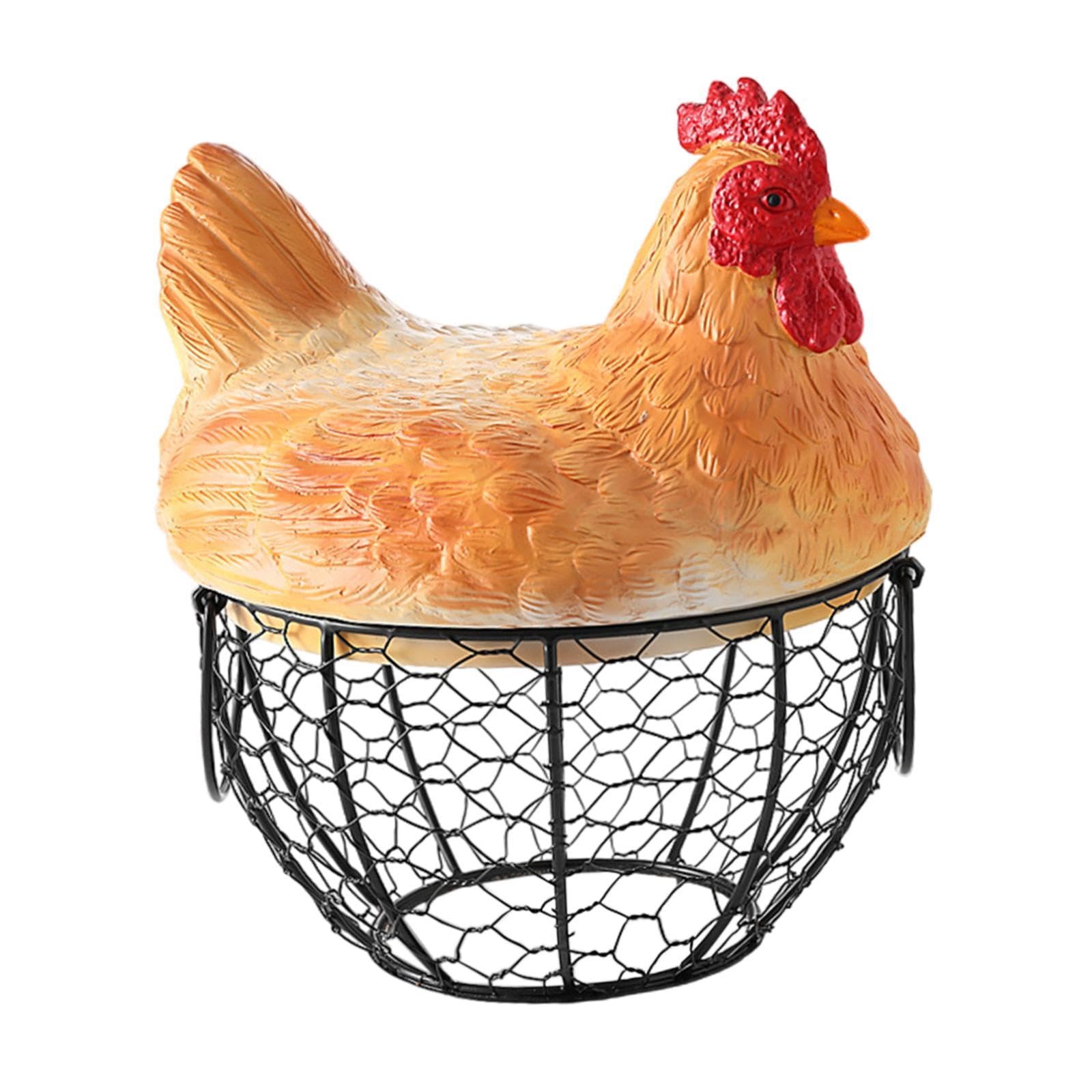 Panier à œufs, Boîte de Rangement pour œufs, Panier de Rangement Portable en Fil de Métal pour La Cuisine, Panier à Fruits pour -Manger