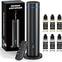 Maromalife Waterless Essential Oil Diffuser: 1000 Sq Ft Coverage, Tilt-Safe, Remote, Mood Lights, Adjustable Mist for Home Office