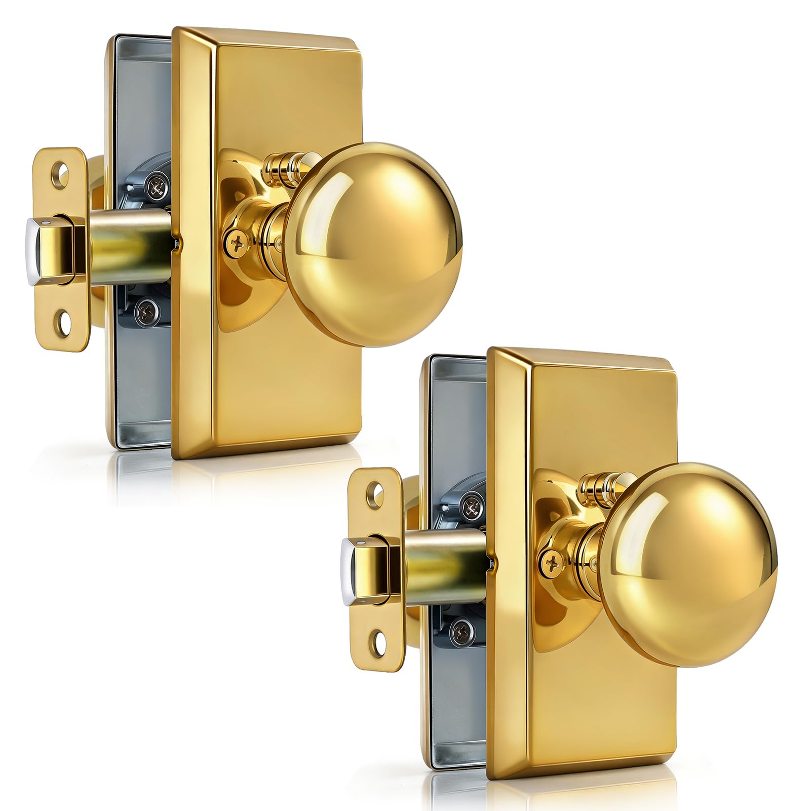 Matte Black Door Knobs - Privacy Lock & Modern Design -26