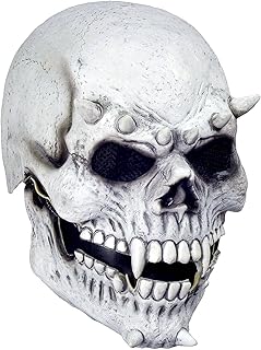 Skull Mask Creepy Halloween Full Head Skull Mask with Moving Jaw Scary Latex Helmet with Movable Mouth Adult - Buy now