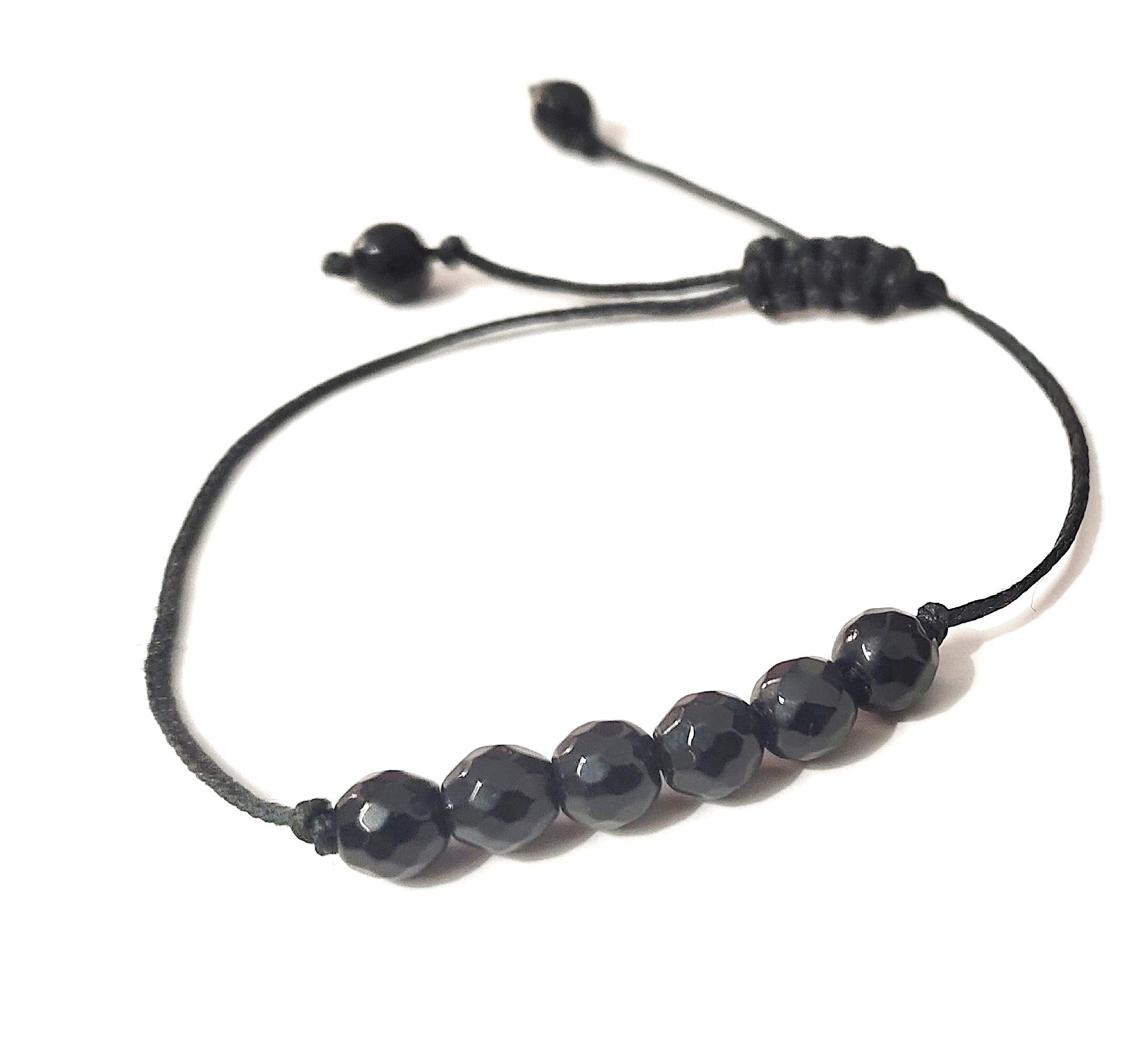 Saffron Shades Anklet cum Bracelet Black Jade Healing Crystal Black Thread Stylish and Elegant for Girls Women Boys Men Unisex (B08TMQYMB6) Amazon Price History, Amazon Price Tracker