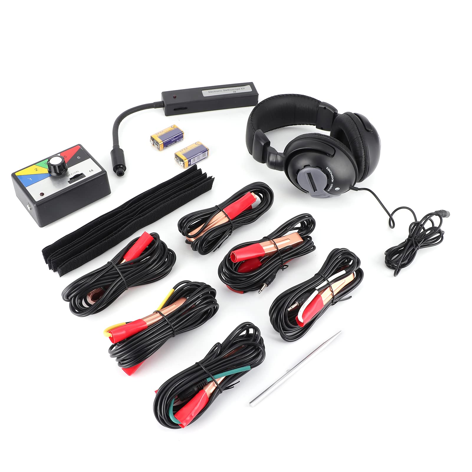 Diagnostic Tool, Kit de Detector de Sonido del Motor de 6 Canales Probador automotriz para la detección de Ruido del Tanque de de transmisión