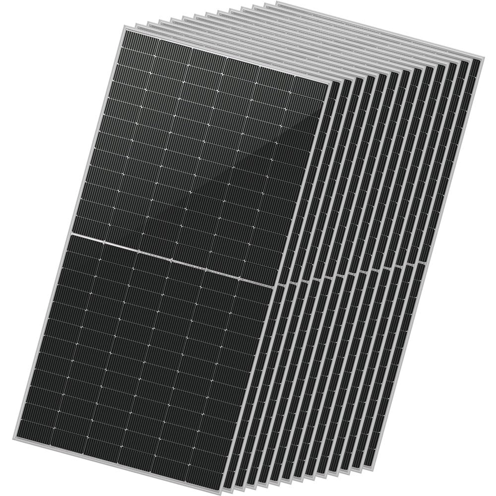 SUNGOLDPOWER 14PCS 560W Bifacial Solar Panel,N-Type 16BB,PERC Half-Cut Cell,Vmp 42.1V/PCS,Up to 30% Extra Power,IP68,Charging 24V/48V Battery for Home