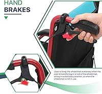 Vista 10 de Magshion Silla de ruedas de transporte plegable para adultos de 250 libras, silla de transporte ligera para personas mayores, silla de ruedas