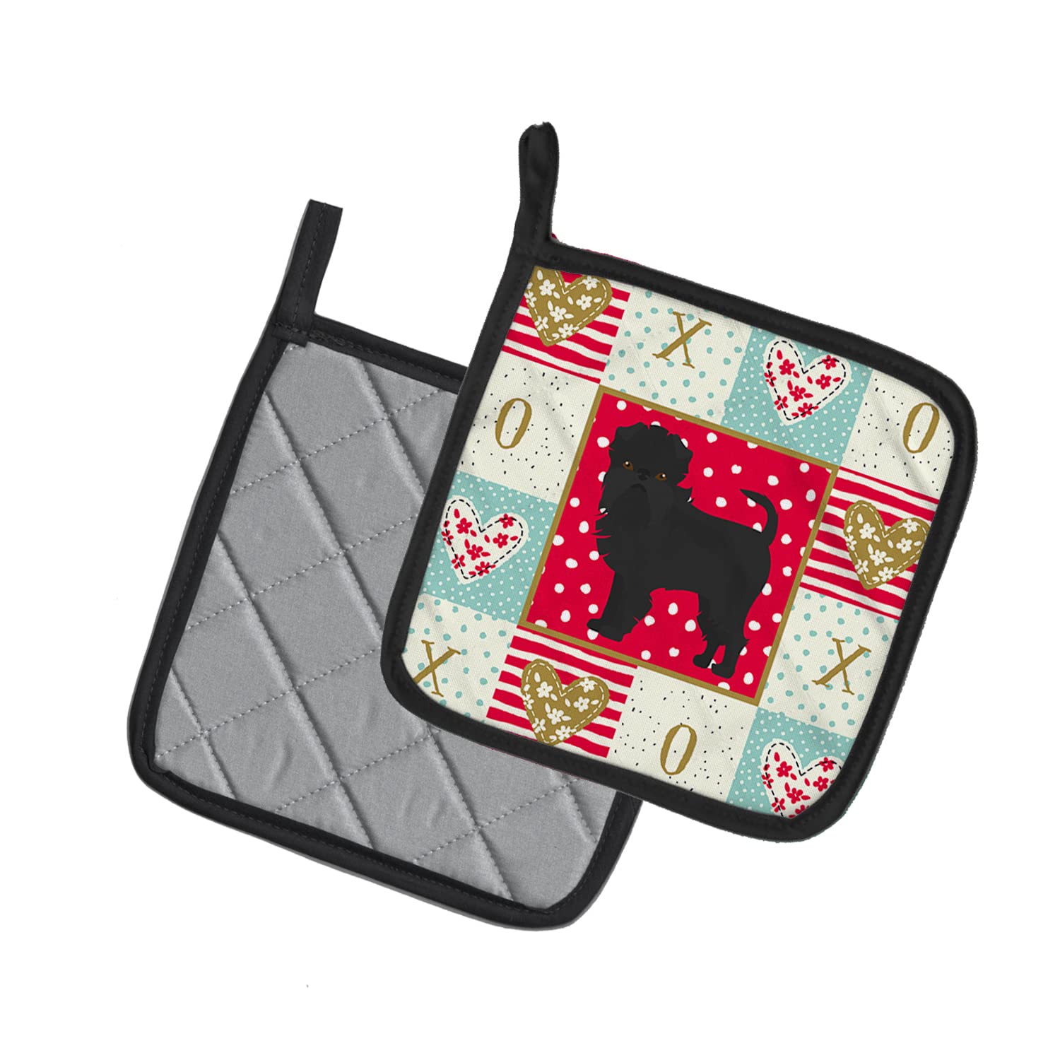 Caroline's Treasures CK5807PTHD Affenpinscher #2 Love Topflappen, 1 Paar, Mehrfarbig