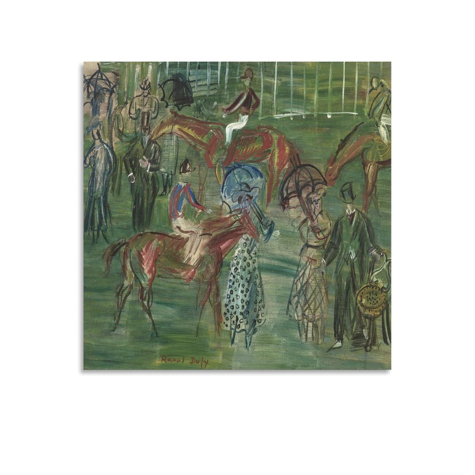 KLAGCBDF Raoul Dufy La Pelouse (2) Picture Print Wall Art Poster Painting Canvas Posters Artworks Room Aesthetic 24x24inch(60x60cm)