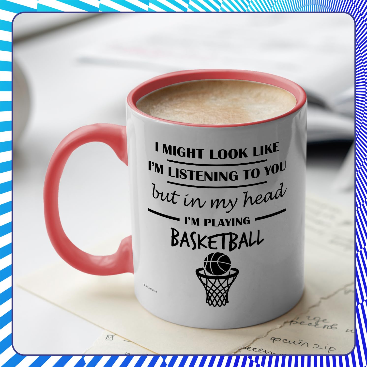 Stuff4 Basketball Gifts, in My Head Mug, Funny Gift for Basketball Lover Men Women - Image 4
