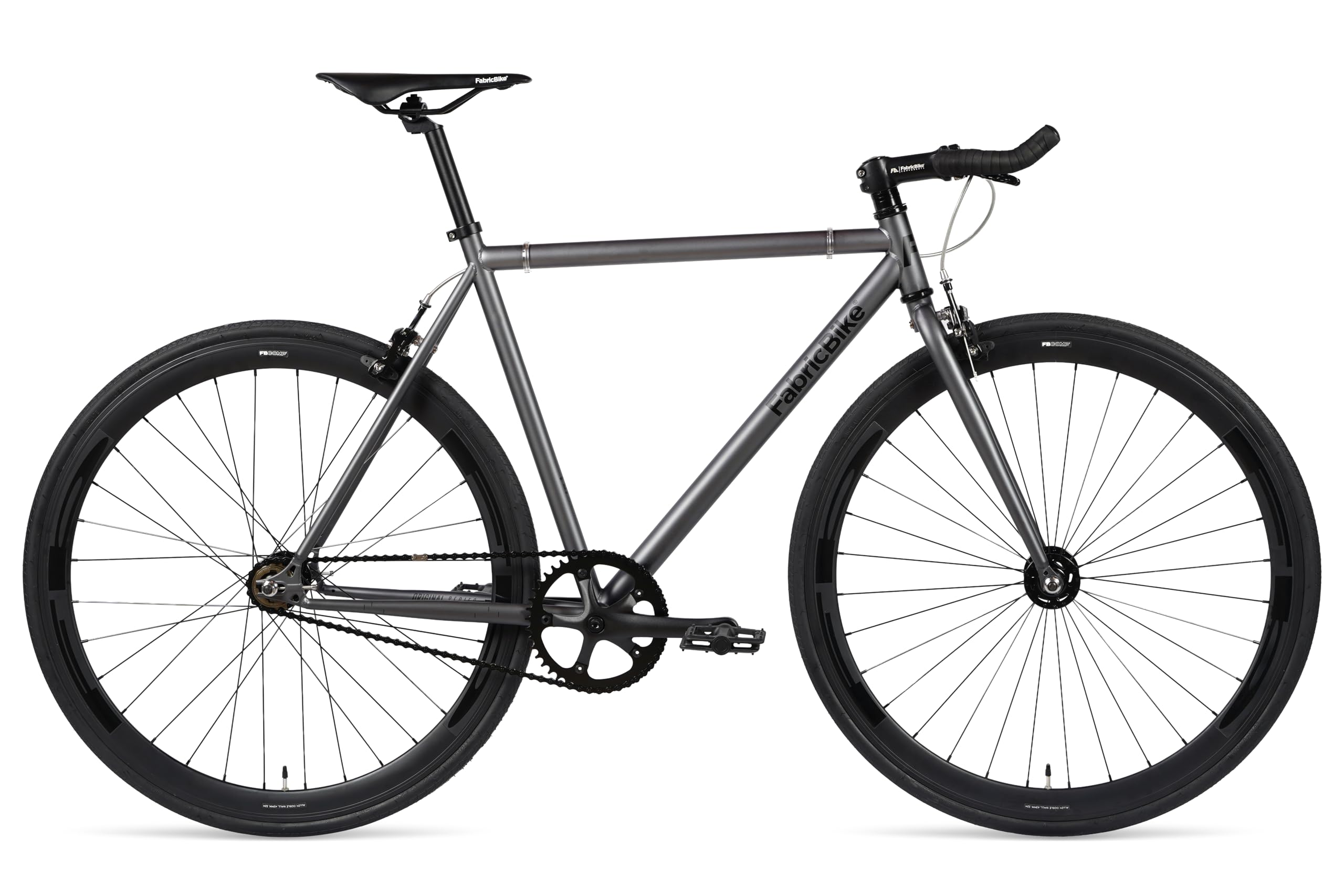 FabricBike Original - Vélo Fixed Gear Bike, Roue 28", vélo à pignon Fixe, vélo Simple Vitesse, Cadre Acier Hi-Ten, 10,45 kg (Taille M).