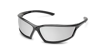 Gateway Safety 41PG8M 4x4 Style Wraparound Safety Glasses, Silver Mirror Lens, Polished Granite Frame