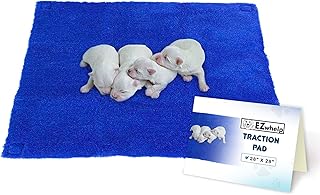 EZwhelp Traction Pad - Soft, Stable, and Comfortable Whelping Box Base with Velcro Attachment Squares for Early Development - Ideal for Short Term Use Urine Absorption and Floor Protection 48x48
