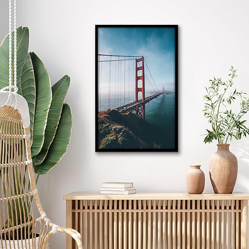 Miniatura 6 de Americanflat - Portarretratos de 14x22 pulgadas con plexiglás pulido, colección Streamline, marco de fotos con borde delgado para exhibir en pared,