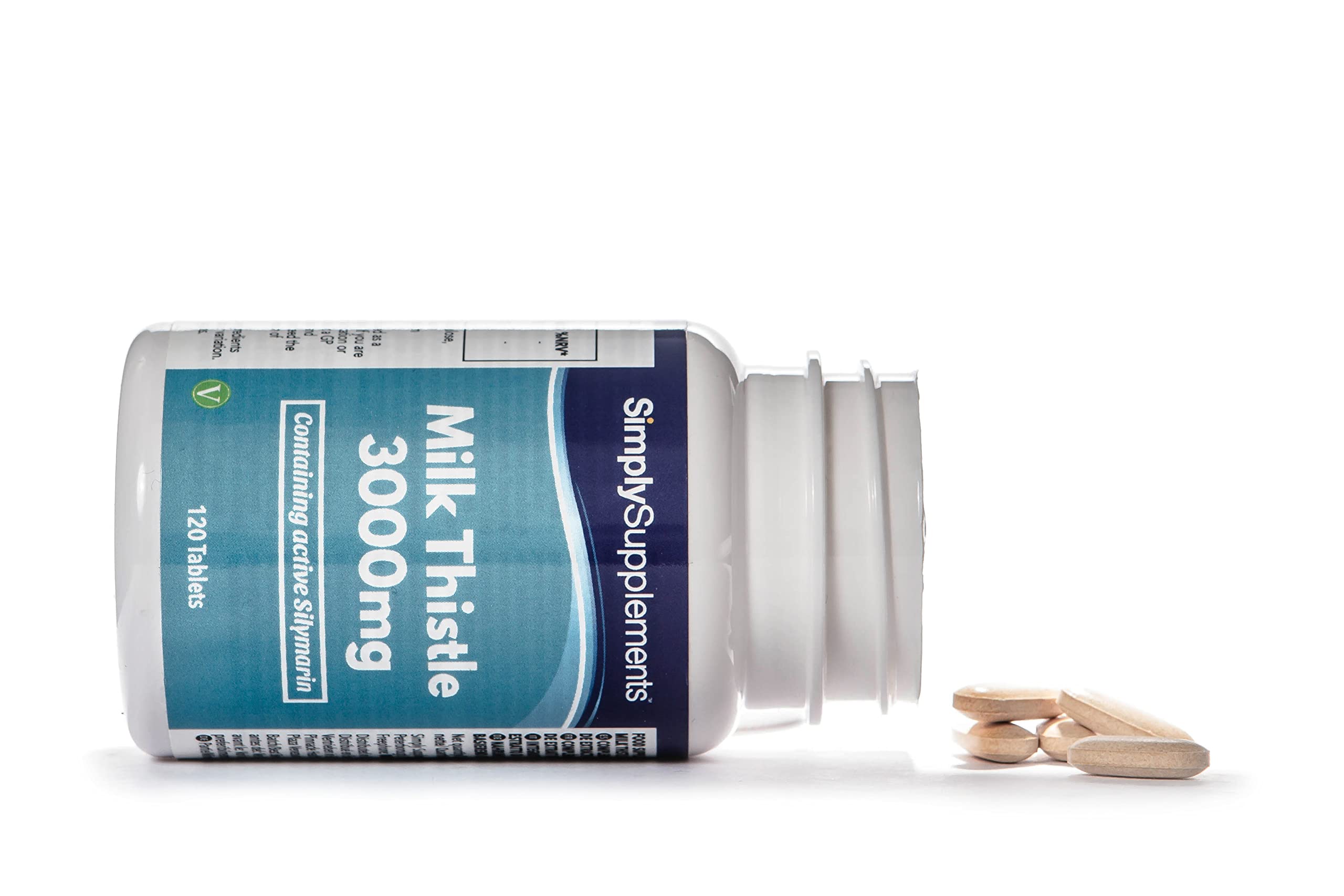 Cardo Mariano 3000mg - Con Silimarina - 120 compresse - Adatto ai vegani - 4 mesi di trattamento - SimplySupplements