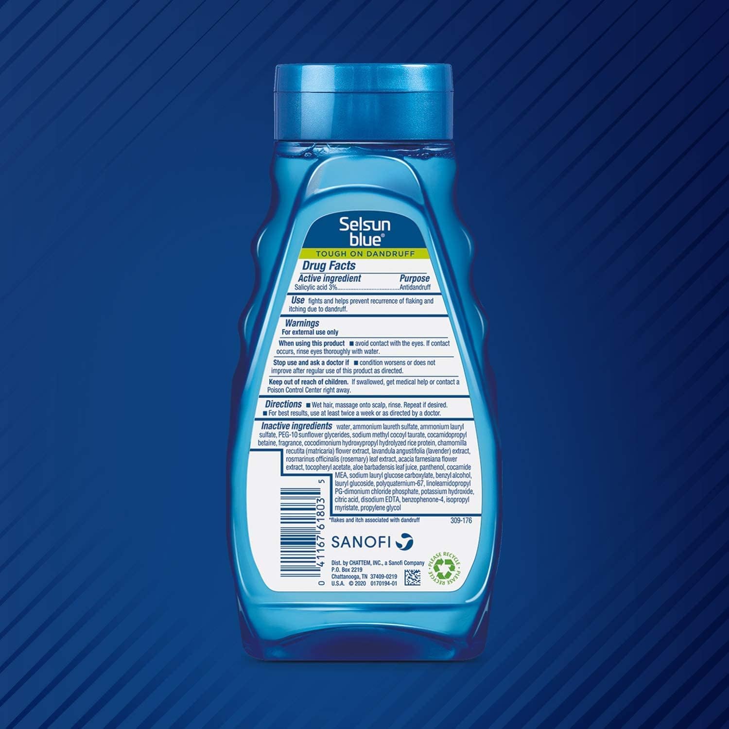 Selsun Blue Naturals Dandruff Shampoo Itchy Dry Scalp - 11 oz, Pack of 5