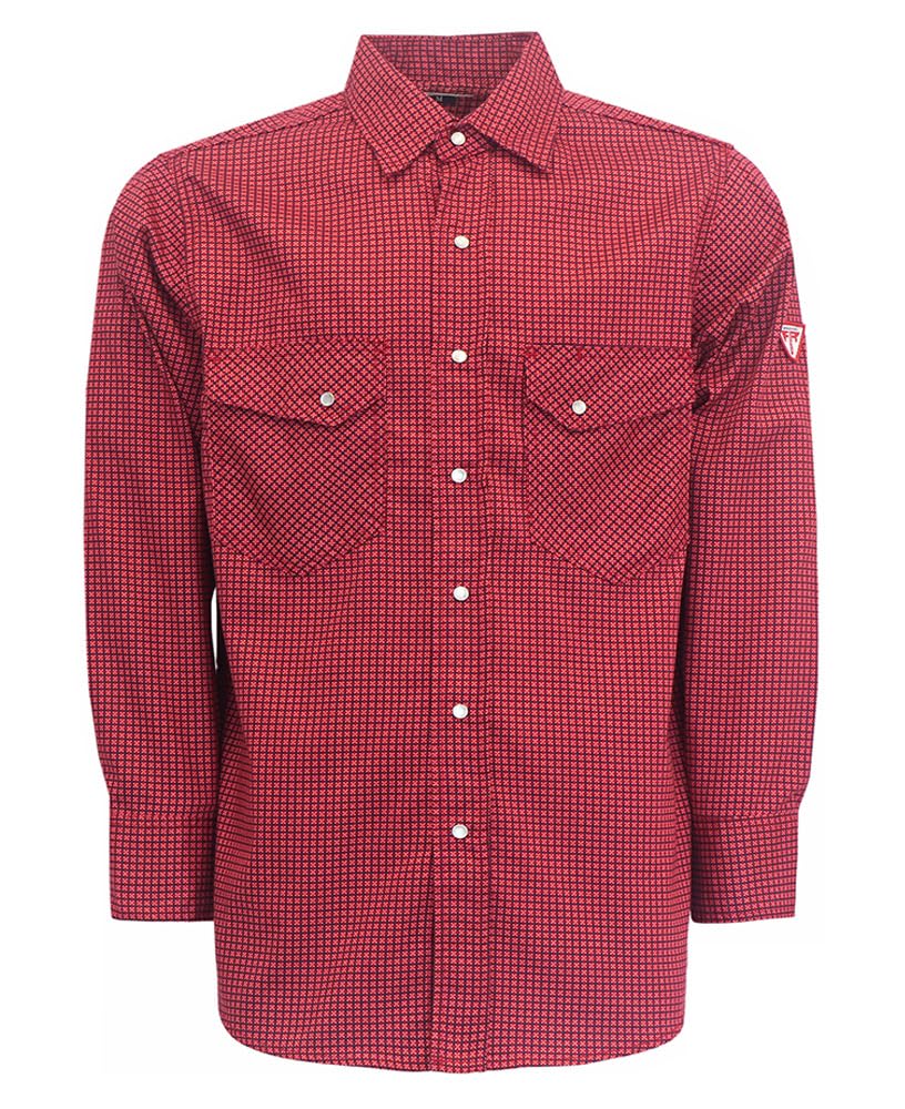 TICOMELA FR Shirts for Men Flame Resistant 7.5oz 100% Cotton NFPA2112 Men's Welding Shirts