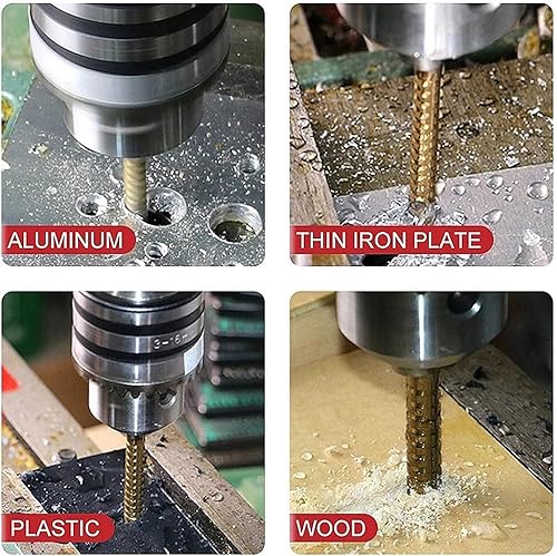 Miniatura 7 de Juego de brocas de cobalto, juego de brocas, 6 piezas, broca escalonada, juego de brocas para sierra, cortador de fresado Ti, 4-12, 4-20,