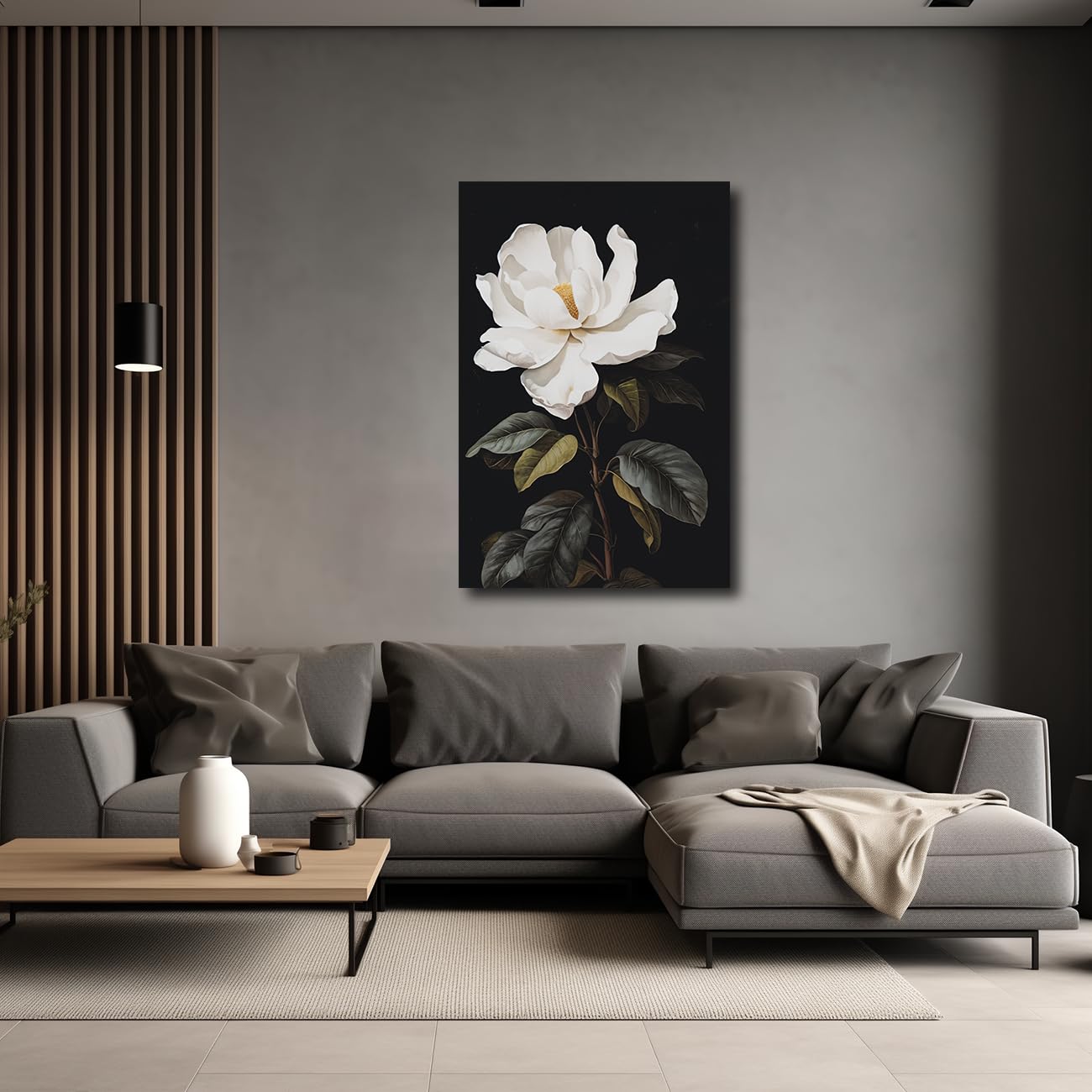 CXHOSTENT Bauernhaus Blumen Leinwand - Abstrakte Pfingstrose & Rose, 30x45 Cm