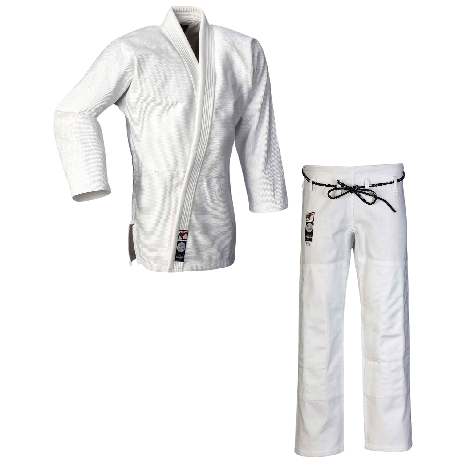 Ju-Sports BJJ Gi Pearl Pure Lady Cut weiß - Schmal geschnittener Brazilian Jujutsu Anzug speziell für Damen, 100% Baumwolle, Stoffgewicht 550 g/qm in Pearl-Webung