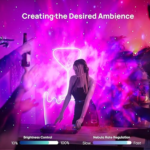 Miniatura 3 de Homspal Proyector de galaxia de astronauta, luz nocturna para niños, proyector de estrellas con temporizador y control remoto, luces LED de techo de