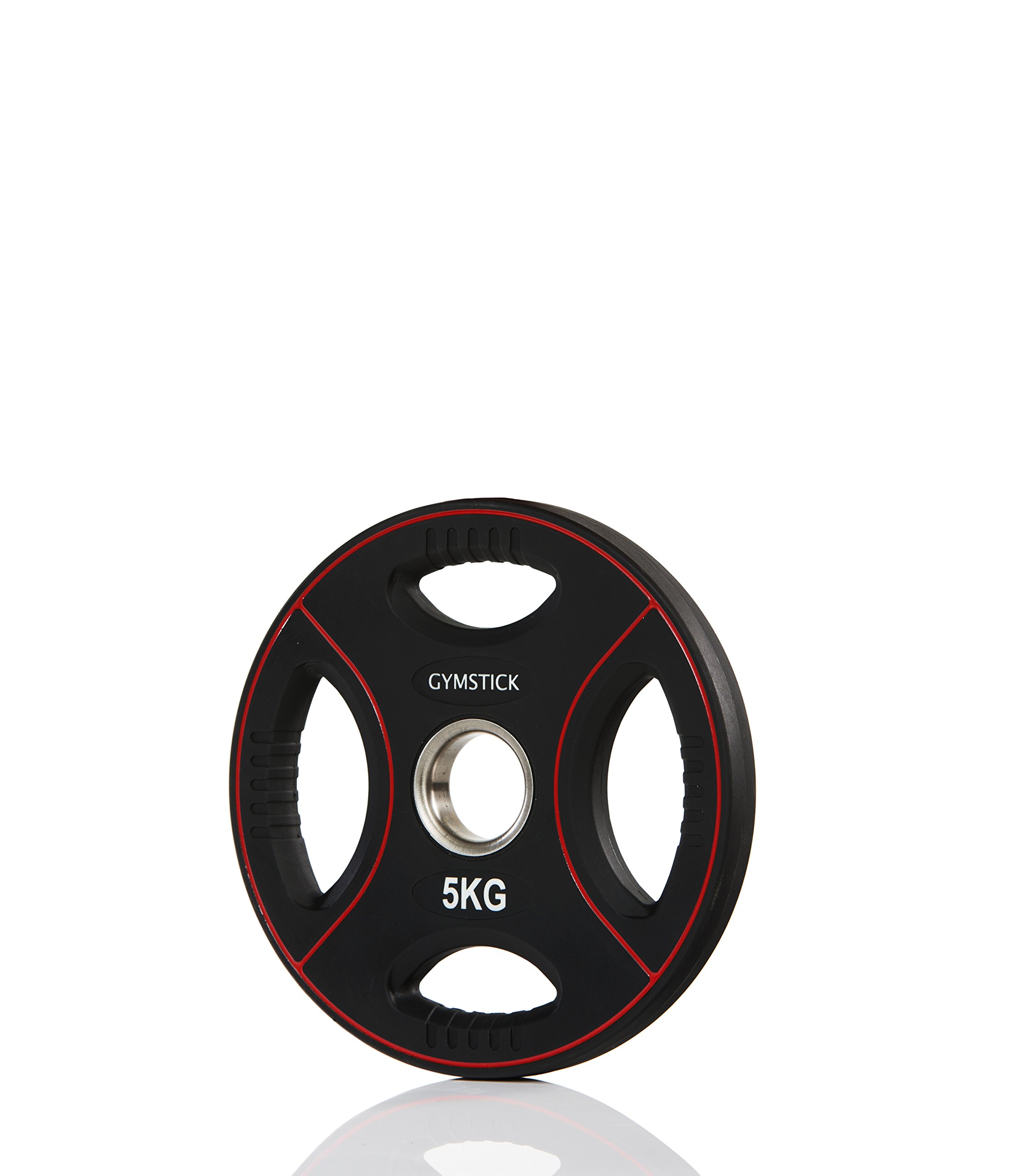 Gymstick Unisex Pro sintética Peso Placa 5, Negro/Rojo, 5 kg