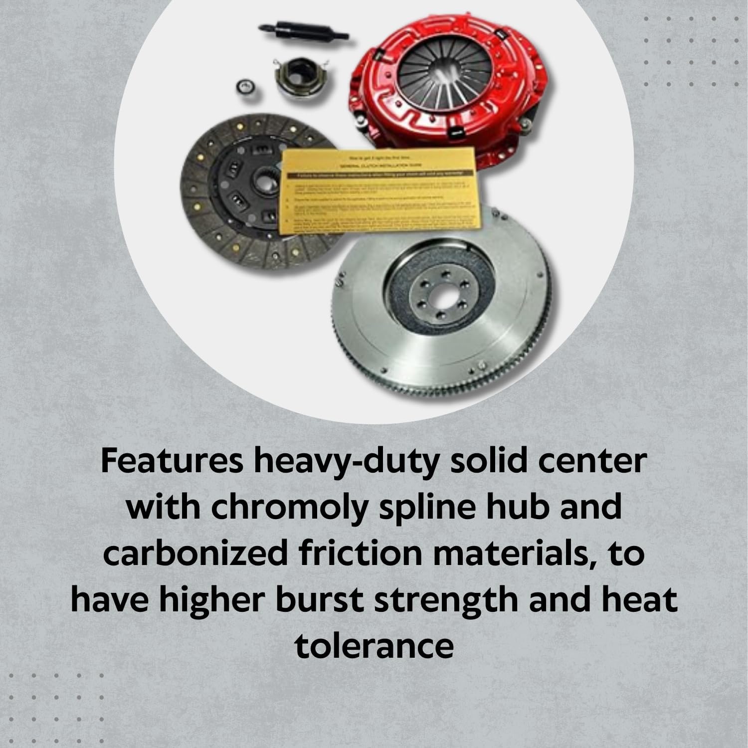 EFT Stage 2 Clutch Kit with Flywheel For 1989-1995 Toyota Pickup & 4Runner 2.4L 22R, 22RE - Heavy Duty Solid Center, Chromoly Spline Hub for Improved Performance & Durability - 12 Month Brand Warranty