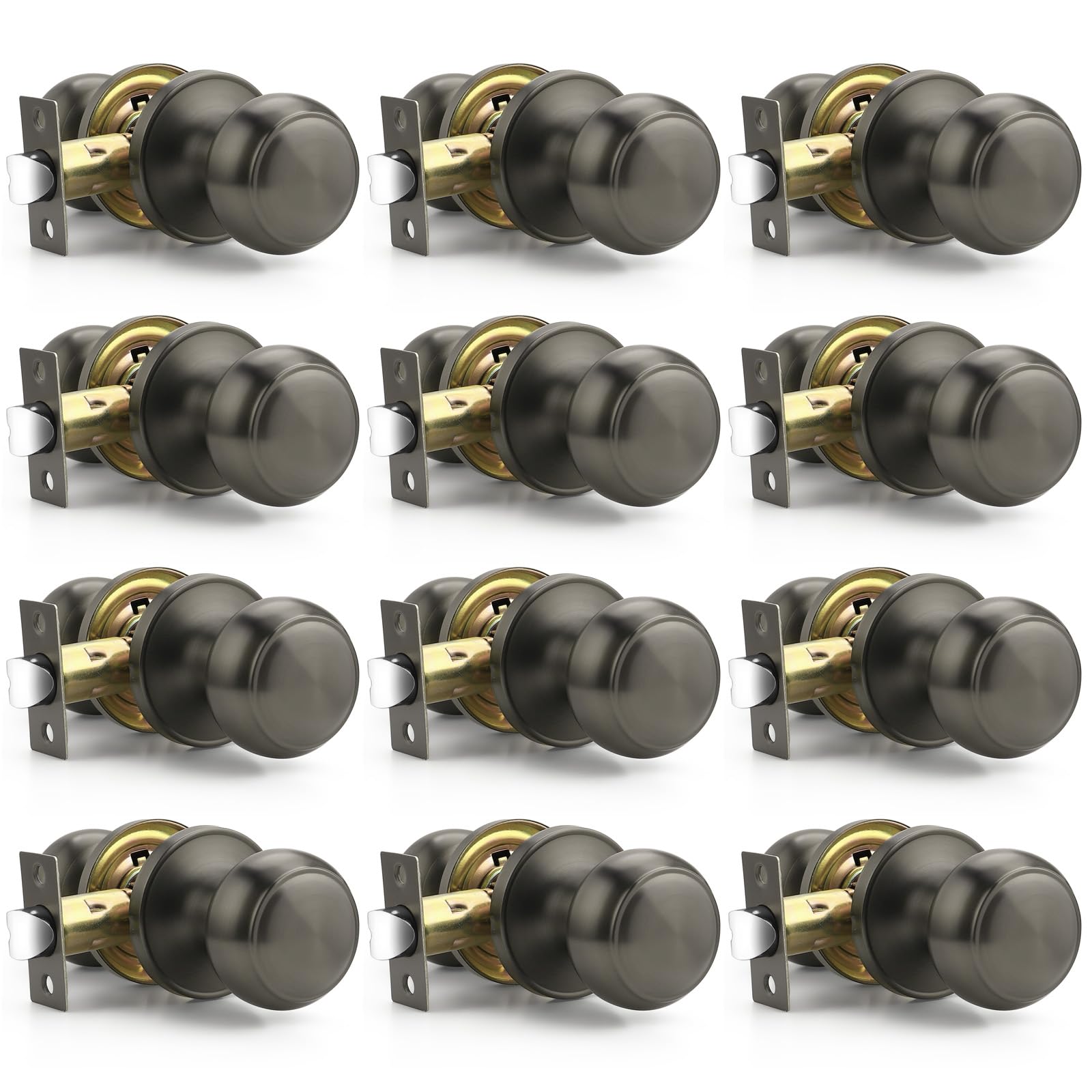 Probrico Black Passage Door Knobs - Keyless & Modern -31