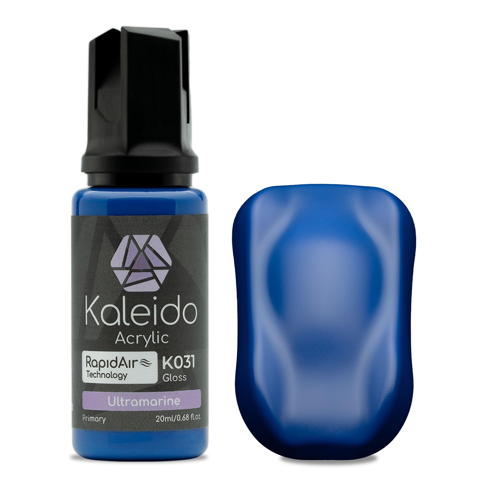 Gaahleri Kaleido Primary Colors 20ml K031 Ultramarine, Water-Based Acrylic, Airbrush Paint for Scale Models, Gundam, Mecha, Miniature, Figures, Car & Sci-Fi Kits, Pre-Thinned, High Gloss, Fast-Drying