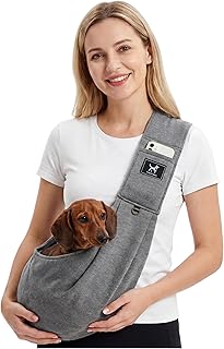 Hundetragetasche, freihändige Welpentragetasche für kleine Hunde und Katzen, verstellbarer gepolsterter Schultergurt, doppelte Sicherheitsschnallen, weiches Haustierschlinge für