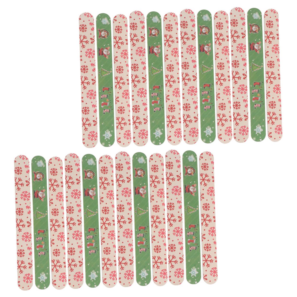 WOONEKY 4 Set di Lime per Unghie Natalizie con Motivo a Renne Blocco Lucidante per Unghie Forniture Portatili Pezzi * 4