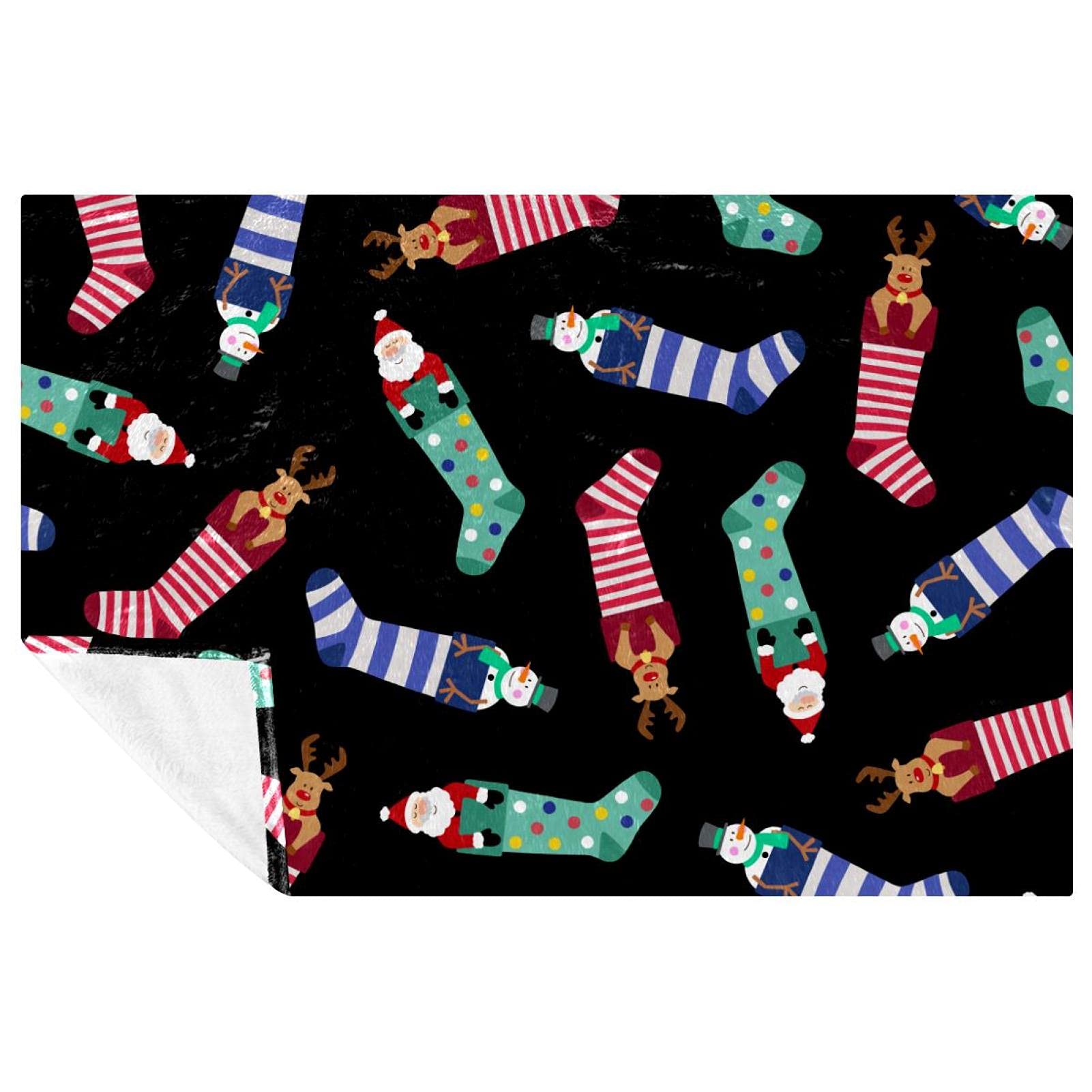 Couverture douce et chaude contre le froid plaid lit et canapé à motif bonhomme de neige