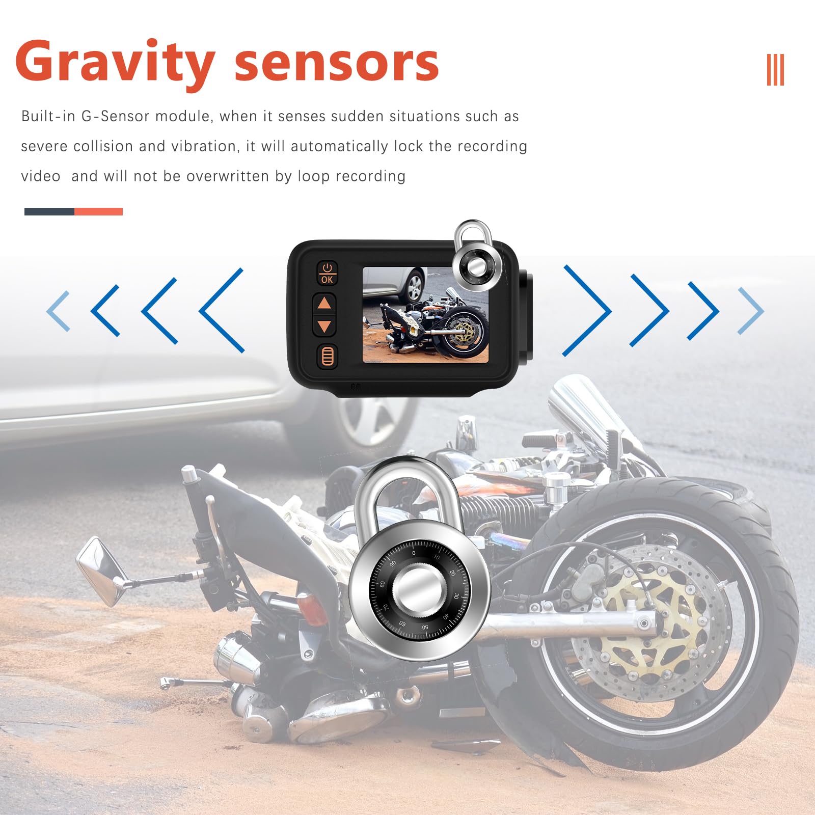 CAMECHO Dash CAM para Moto, Impermeable Total Videocamera Motocicletta AHD 1080P Cámara Delantero y Trasero 150° con GPS Integrado, Wi-Fi, Mando a Distancia con Cable+32GB TF Card