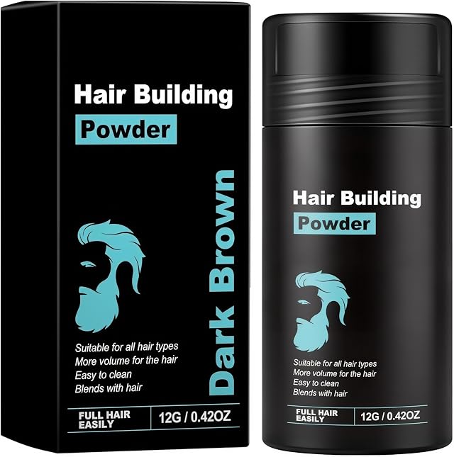 Streuhaar Dunkelbraun zur optischen Haarverdichtung - 12g Premium Haarfasern für sofortiges Volumen - Kaschiert lichte Stellen & Ansätze - Haarauffüller für Damen