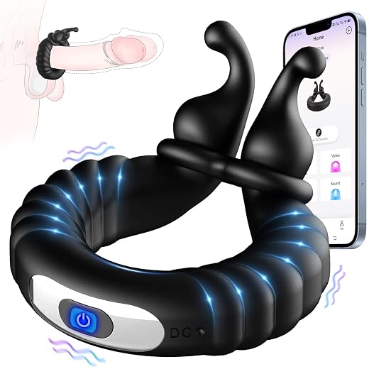 Sex Toys Anneau Penien - Anneau Homme Sextoyse Couple Plaisir, Anneau Vibrant Pénis Clitoridienne avec 10 Modes de Vibration, Anneaux de Pénis Sextoyse Sex, Anneau Penien Sex Toyspour Pour Homme
