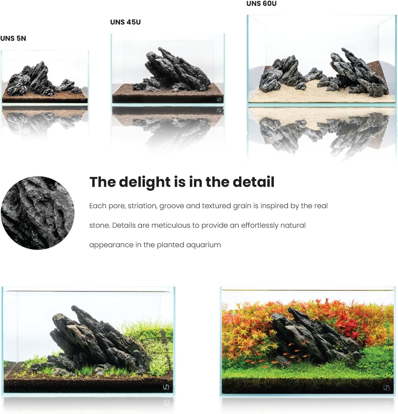 Ultum Nature Systems UNS Strata Aquarium Artificial Seiryu Stone Aquascape Decoration (Type 2)