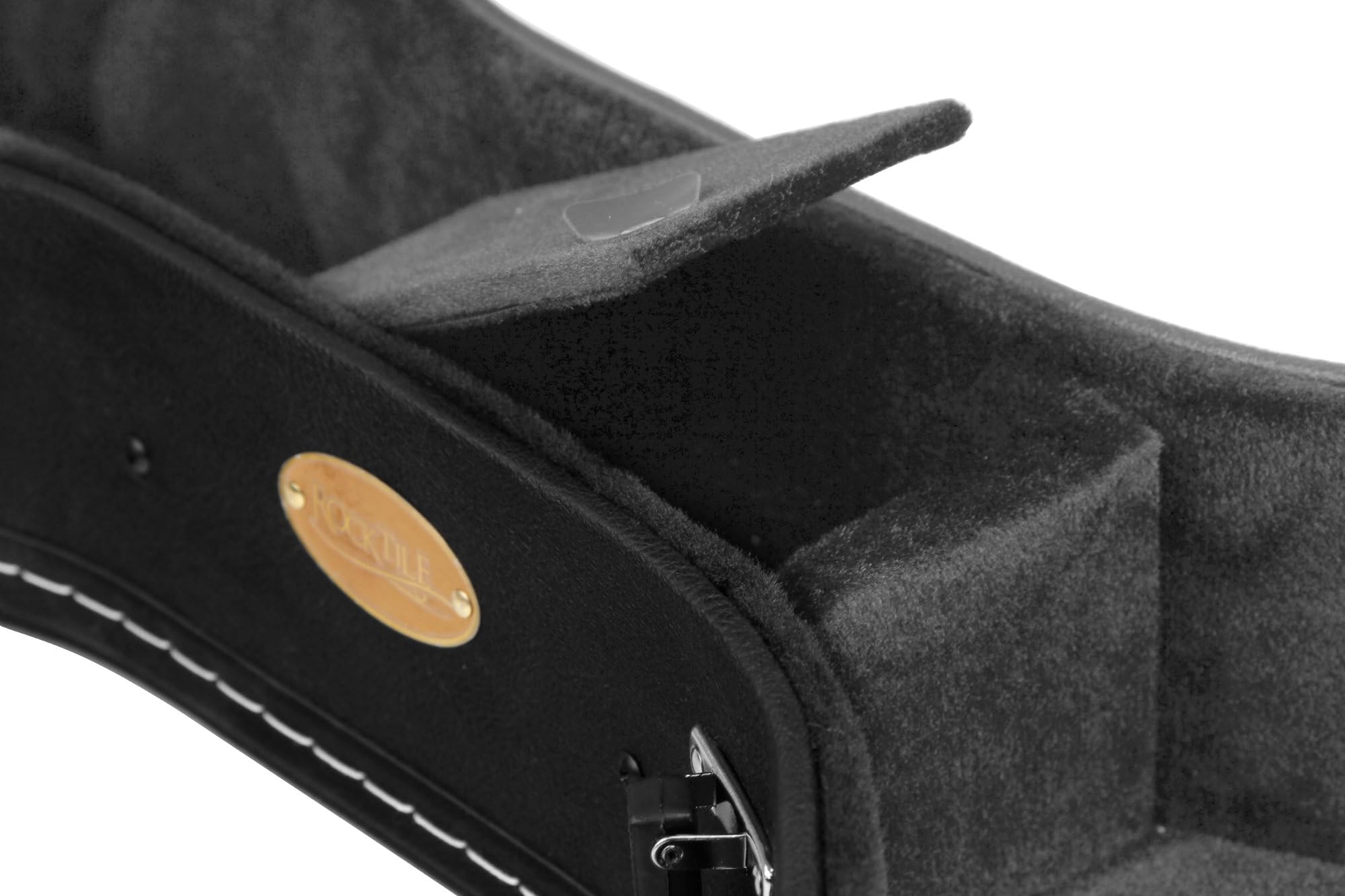 ROCKTILE Custodia Deluxe 4/4 (per chitarra western, chitarra classica e chitarra acustica, scomparto interno integrato Bloccabile) nero