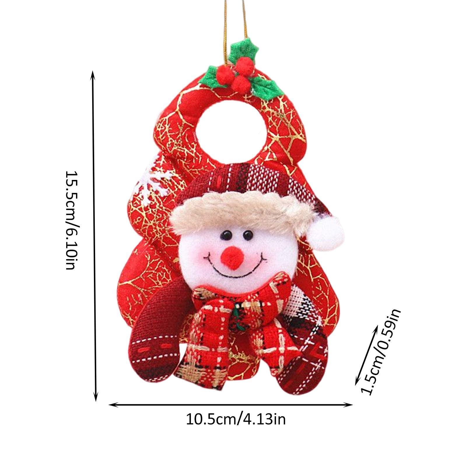 Zeroupshop Set di 3 Orsetti di Natale in Peluche per Albero di Natale, Decorazioni Natalizie Colorate da Appendere per Camino o Tavolo, Figurine Decorative, 15 cm