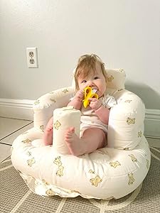 Momsnug Baby Beach ChairInflatable Baby Seat for Babies 3 Months and Up,Summer Bumbo Seat for Learning to Sit, Feeding, Camping