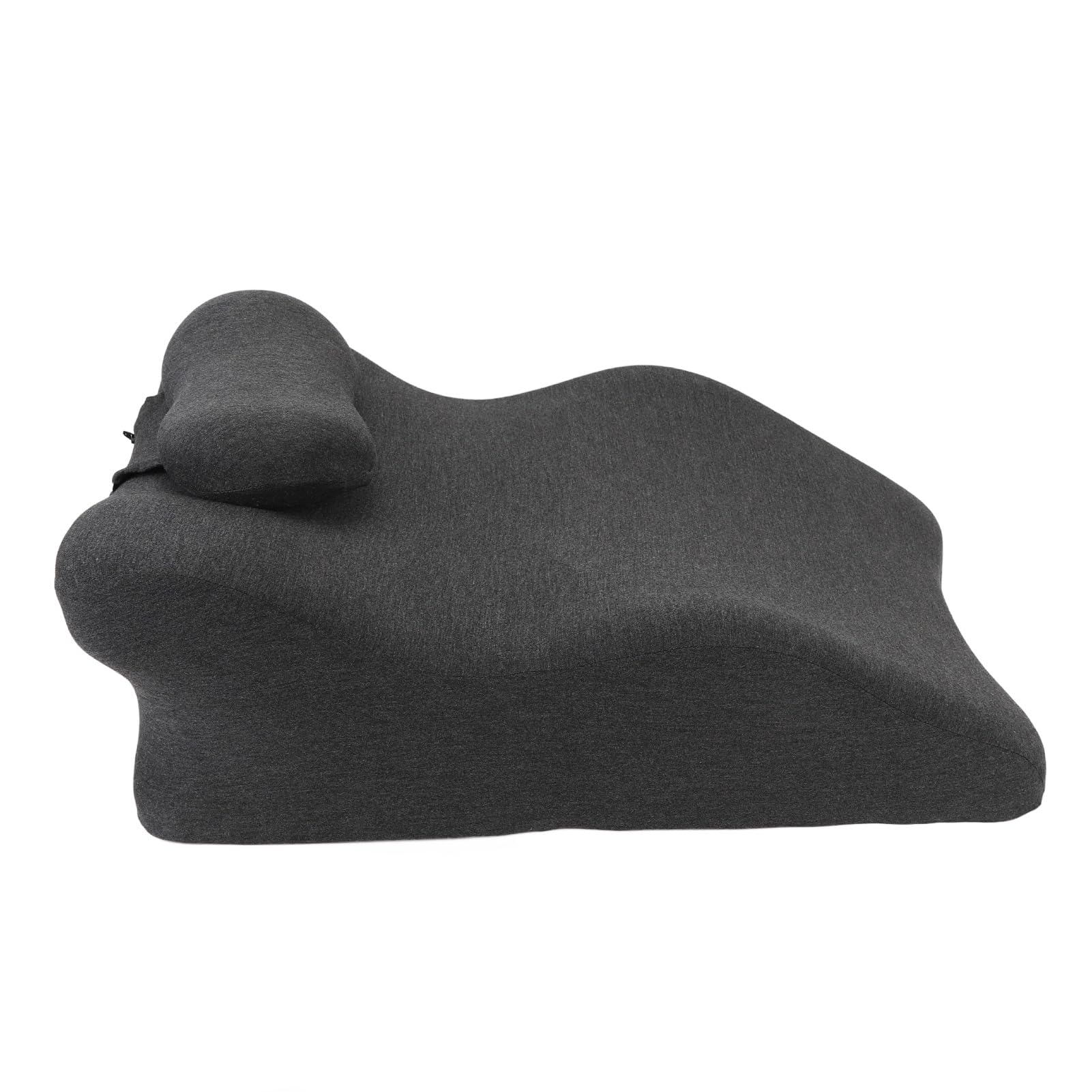 Pongnas Almohada de Cojín Elevador de Piernas para el Hogar y el Salón - Almohada de Descanso de Piernas Premium con Funda de Franela Extraíble (Gris Oscuro)