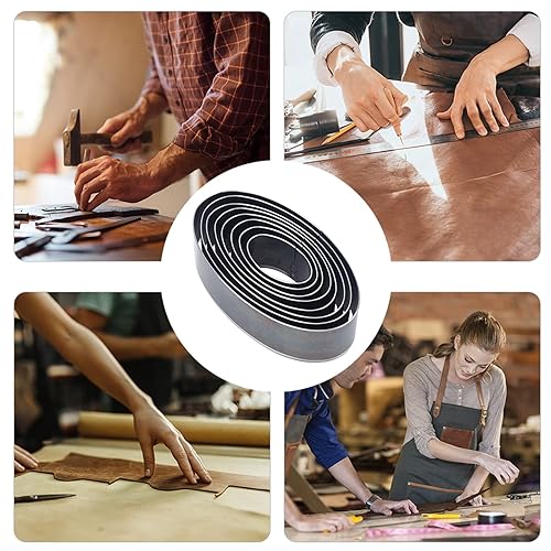 Miniatura 8 de SUPERDANT Herramientas elípticas de perforación de cuero, troqueladora, molde de corte, juego de troqueles de acero de alto carbono, herramienta de